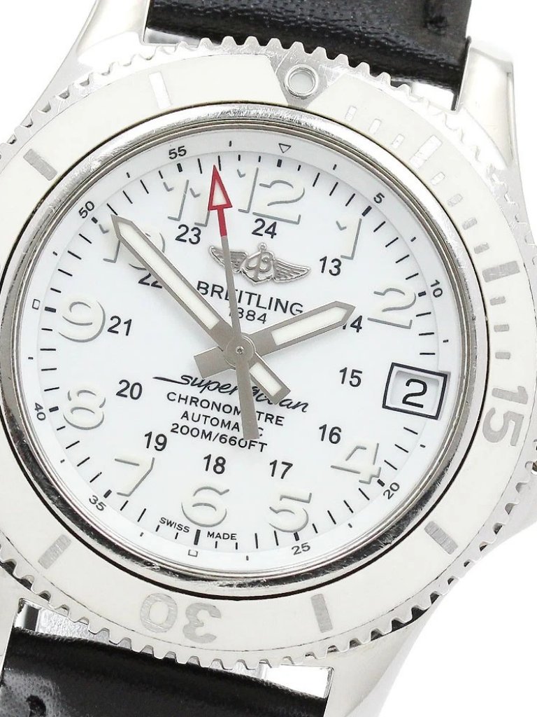 Breitling Super Ocean Ii 36 A17312 Date White Dial Automatic Ladies Watch912348